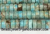 CDE1406 15.5 inches 3*4mm heishi sea sediment jasper beads wholesale