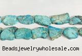 CDE1434 25*35mm - 35*45mm freefrom sea sediment jasper slab beads