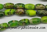 CDE145 15.5 inches 8*12mm rice dyed sea sediment jasper beads