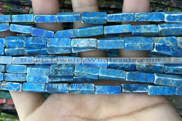 CDE1488 15.5 inches 4*13mm cuboid synthetic sea sediment jasper beads