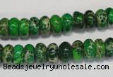 CDE161 15.5 inches 6*10mm rondelle dyed sea sediment jasper beads