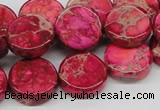 CDE17 15.5 inches 16mm coin dyed sea sediment jasper beads