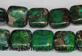 CDE193 15.5 inches 14*14mm square dyed sea sediment jasper beads