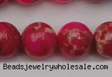 CDE2018 15.5 inches 18mm round dyed sea sediment jasper beads