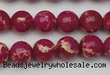 CDE2036 15.5 inches 10mm round dyed sea sediment jasper beads