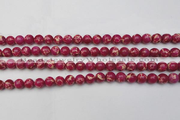 CDE2036 15.5 inches 10mm round dyed sea sediment jasper beads