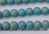 CDE2055 15.5 inches 4mm round dyed sea sediment jasper beads