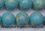 CDE2063 15.5 inches 20mm round dyed sea sediment jasper beads