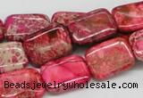 CDE21 15.5 inches 13*18mm rectangle dyed sea sediment jasper beads