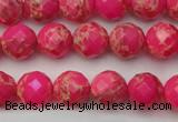 CDE2110 15.5 inches 6mm faceted round dyed sea sediment jasper beads