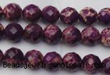 CDE2140 15.5 inches 6mm faceted round dyed sea sediment jasper beads