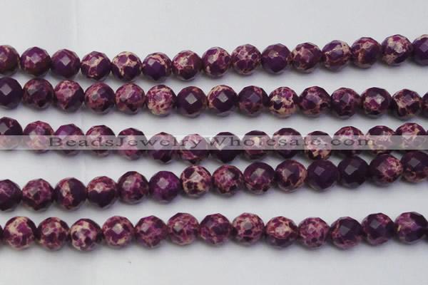 CDE2147 15.5 inches 20mm faceted round dyed sea sediment jasper beads