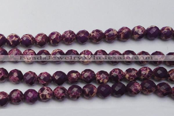 CDE2149 15.5 inches 24mm faceted round dyed sea sediment jasper beads