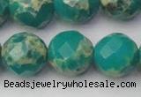 CDE2178 15.5 inches 22mm faceted round dyed sea sediment jasper beads