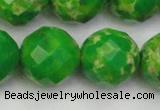 CDE2199 15.5 inches 24mm faceted round dyed sea sediment jasper beads