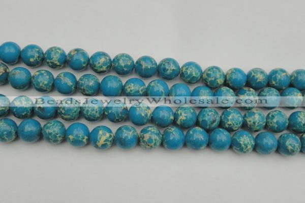 CDE2236 15.5 inches 14mm round dyed sea sediment jasper beads