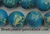 CDE2238 15.5 inches 18mm round dyed sea sediment jasper beads