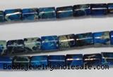 CDE227 15.5 inches 6*8mm tube dyed sea sediment jasper beads