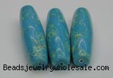 CDE2302 17*55mm rice sea sediment jasper beads wholesale