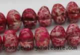 CDE24 15.5 inches 10*14mm pumpkin dyed sea sediment jasper beads