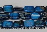 CDE244 15.5 inches 10*14mm rectangle dyed sea sediment jasper beads