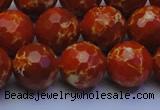 CDE2500 15.5 inches 14mm faceted round dyed sea sediment jasper beads