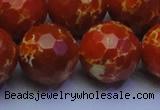 CDE2504 15.5 inches 22mm faceted round dyed sea sediment jasper beads