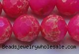 CDE2510 15.5 inches 20mm faceted round dyed sea sediment jasper beads