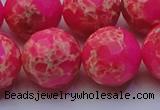 CDE2511 15.5 inches 22mm faceted round dyed sea sediment jasper beads