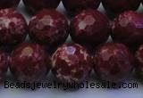 CDE2529 15.5 inches 16mm faceted round dyed sea sediment jasper beads