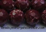 CDE2531 15.5 inches 20mm faceted round dyed sea sediment jasper beads