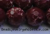 CDE2533 15.5 inches 24mm faceted round dyed sea sediment jasper beads