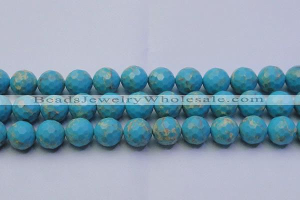 CDE2545 15.5 inches 20mm faceted round dyed sea sediment jasper beads