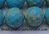 CDE2547 15.5 inches 24mm faceted round dyed sea sediment jasper beads