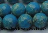 CDE2550 15.5 inches 16mm faceted round dyed sea sediment jasper beads