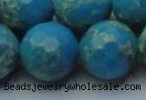 CDE2554 15.5 inches 24mm faceted round dyed sea sediment jasper beads