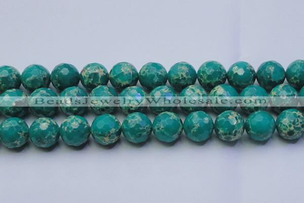 CDE2568 15.5 inches 22mm faceted round dyed sea sediment jasper beads