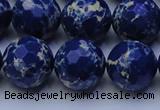 CDE2581 15.5 inches 18mm faceted round dyed sea sediment jasper beads