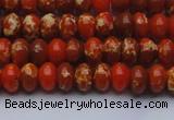 CDE2601 15.5 inches 7*10mm rondelle dyed sea sediment jasper beads