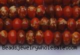 CDE2602 15.5 inches 8*12mm rondelle dyed sea sediment jasper beads