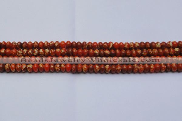 CDE2602 15.5 inches 8*12mm rondelle dyed sea sediment jasper beads