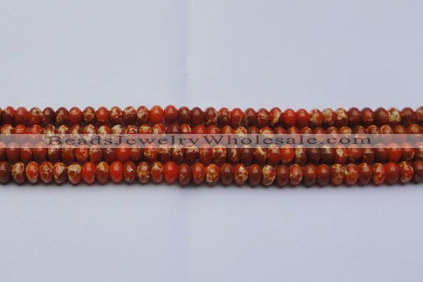 CDE2603 15.5 inches 10*14mm rondelle dyed sea sediment jasper beads