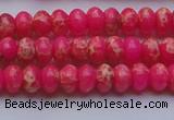 CDE2608 15.5 inches 5*8mm rondelle dyed sea sediment jasper beads