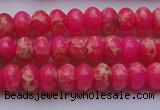 CDE2609 15.5 inches 7*10mm rondelle dyed sea sediment jasper beads