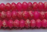 CDE2610 15.5 inches 8*12mm rondelle dyed sea sediment jasper beads