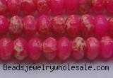 CDE2611 15.5 inches 10*14mm rondelle dyed sea sediment jasper beads