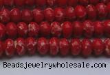 CDE2616 15.5 inches 5*8mm rondelle dyed sea sediment jasper beads