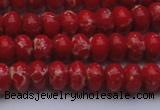 CDE2618 15.5 inches 8*12mm rondelle dyed sea sediment jasper beads