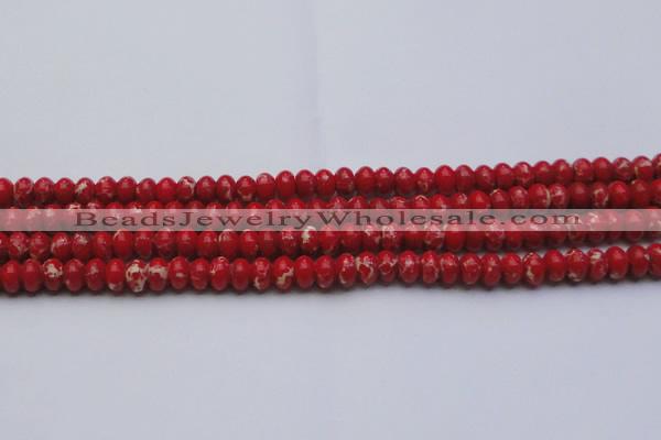 CDE2618 15.5 inches 8*12mm rondelle dyed sea sediment jasper beads