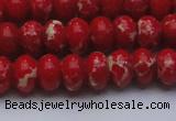 CDE2620 15.5 inches 12*16mm rondelle dyed sea sediment jasper beads